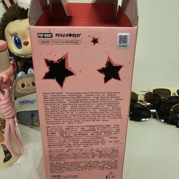 POP MART PEACH RIOT RUSH HOUR STRAW CUP - Picture 9 of 9